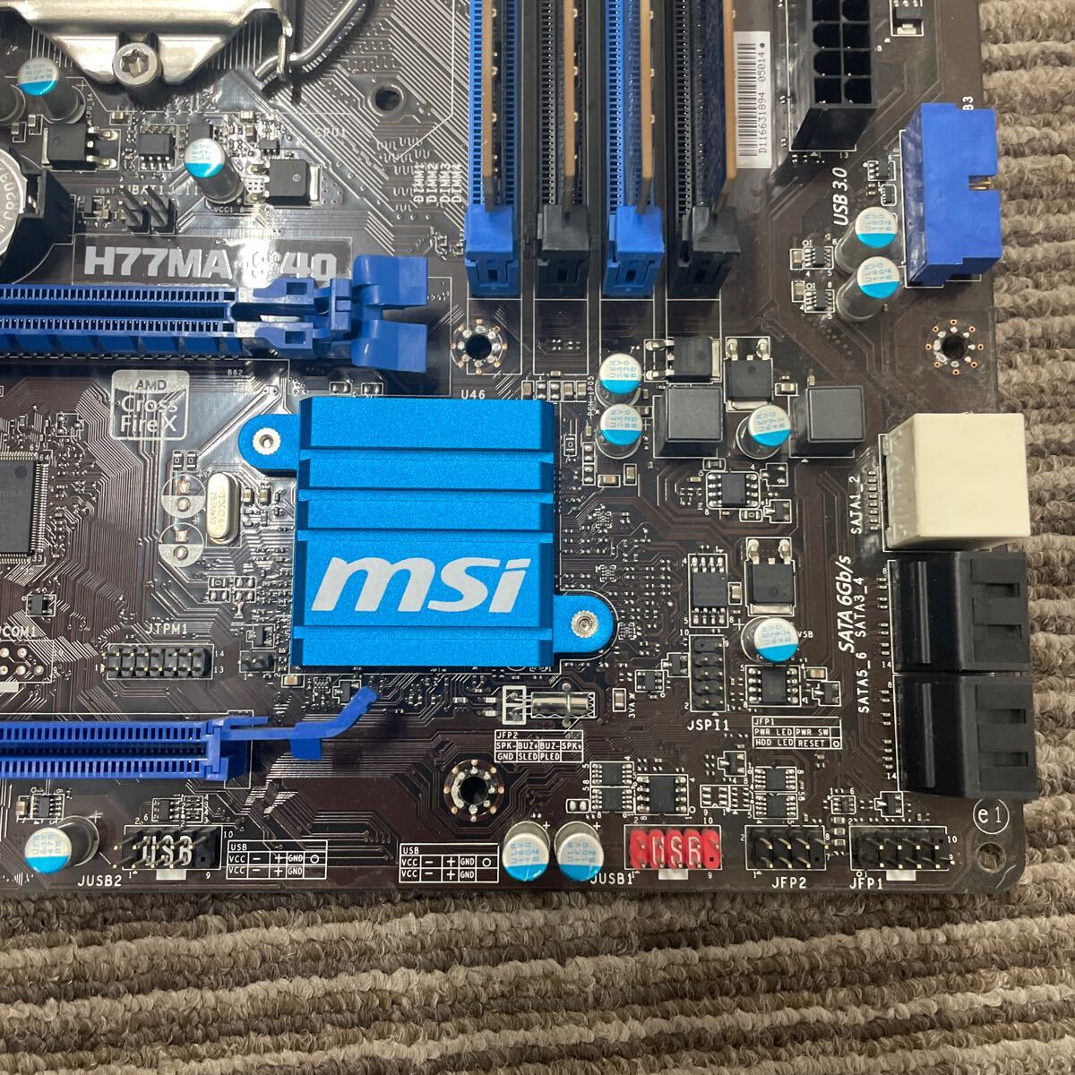 MSI MicroATX マザーボード H77MA-S40 i3 3220 DDR3 12800U 8GB付！ Windows10 HOME インストール確認済の画像5