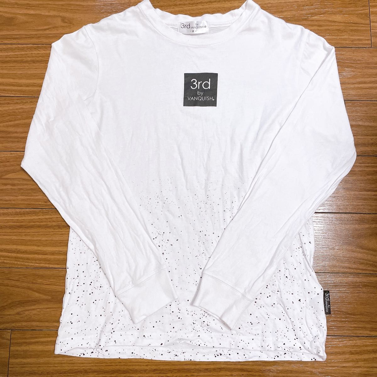 メンズ　ロンT　トップス　カットソー　Ｔシャツ　モノトーン　 ホワイト 白 長袖Tシャツ