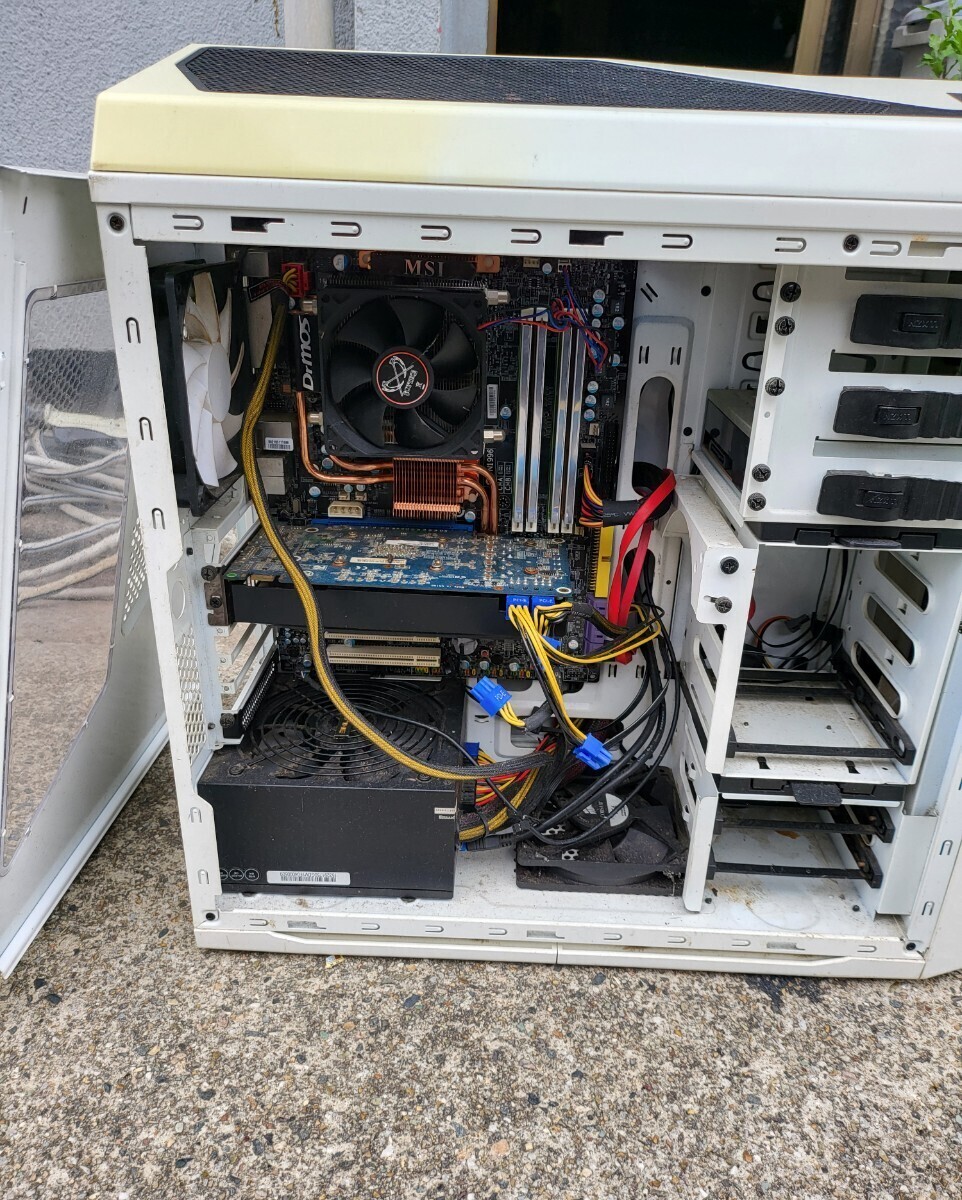 PC case Junk.. power supply don`t enter. original work PC OS less 
