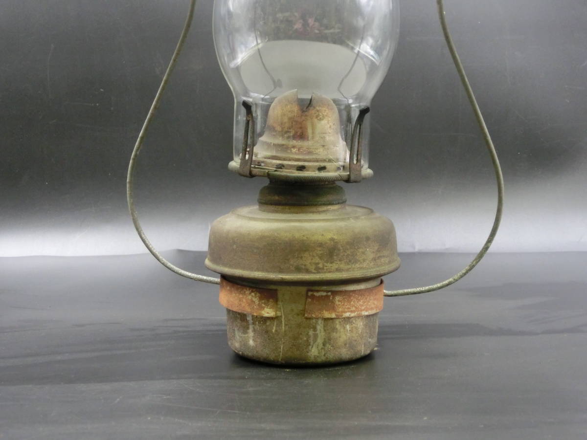 古い オイルランプ 吊りランプ ランタン 乳白色 ガラス 電笠 アンティーク 照明器具 大正ロマン 骨董 ガラスホヤ 時代物 ビンテージ 当時物の画像3