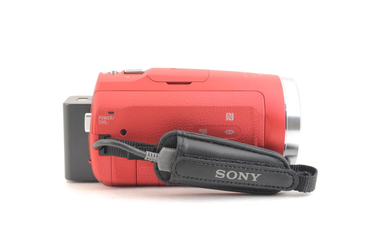 美品 動作品 ソニー SONY HANDYCAM HDR-CX680 赤 レッド ハンディカム デジタルビデオカメラ 箱 取説 充電ケーブル付 管GG2903の画像4