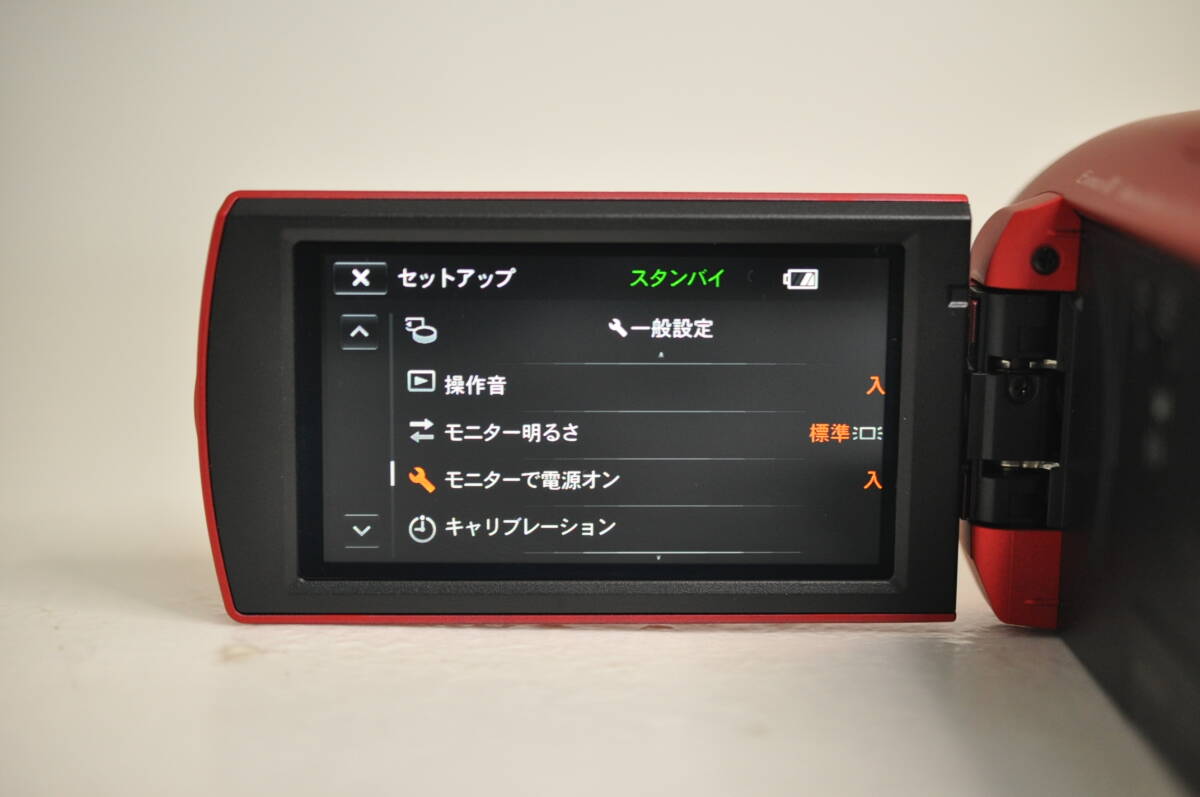 美品 動作品 ソニー SONY HANDYCAM HDR-CX680 赤 レッド ハンディカム デジタルビデオカメラ 箱 取説 充電ケーブル付 管GG2903の画像9