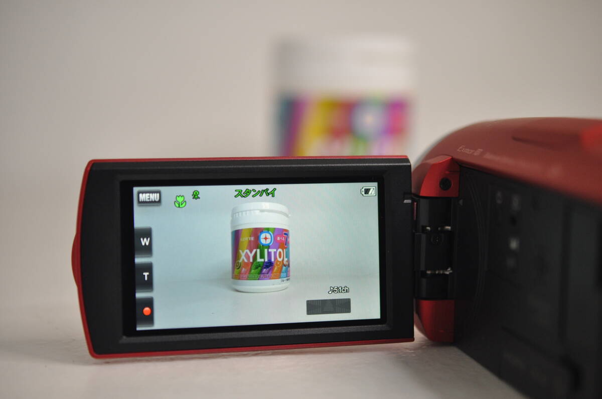 美品 動作品 ソニー SONY HANDYCAM HDR-CX680 赤 レッド ハンディカム デジタルビデオカメラ 箱 取説 充電ケーブル付 管GG2903の画像8