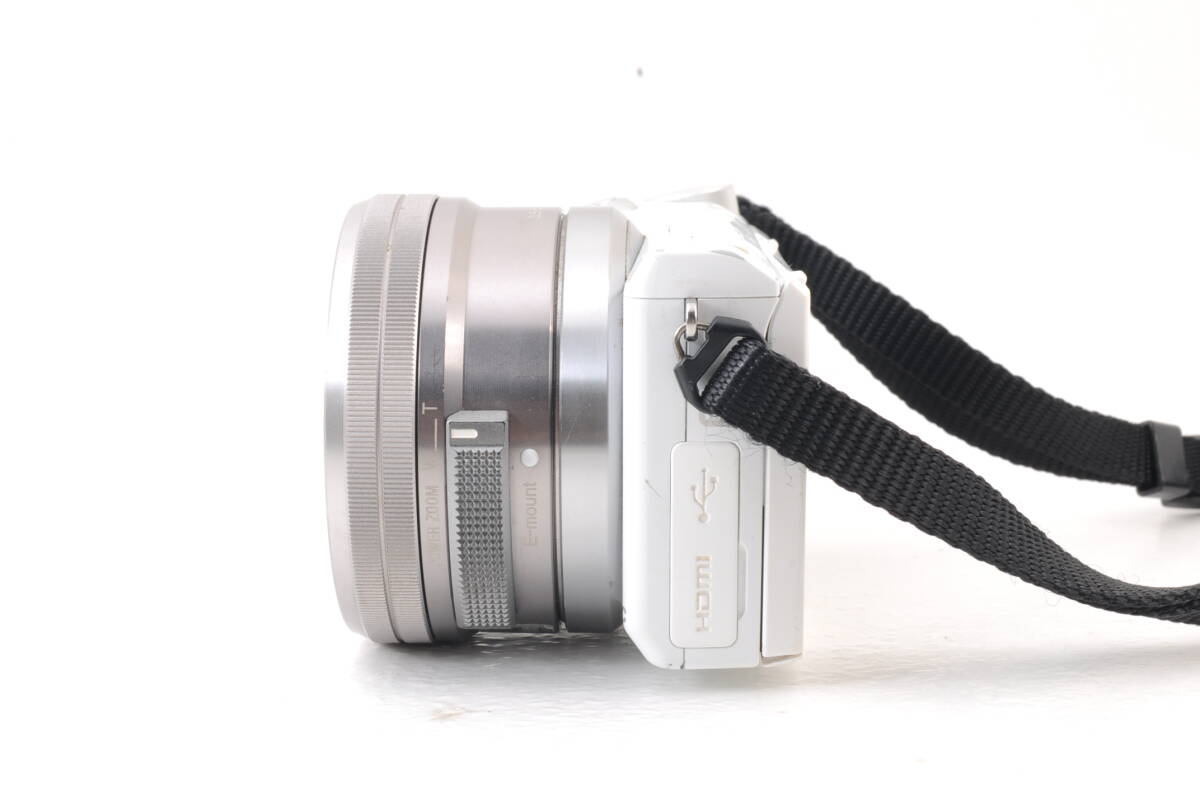 動作品 ソニー SONY α NEX-5T レンズ 16-50mm f3.5-5.6 PZ OSS SELP1650 白 ホワイト ミラーレス一眼カメラ 管GG2938_画像4