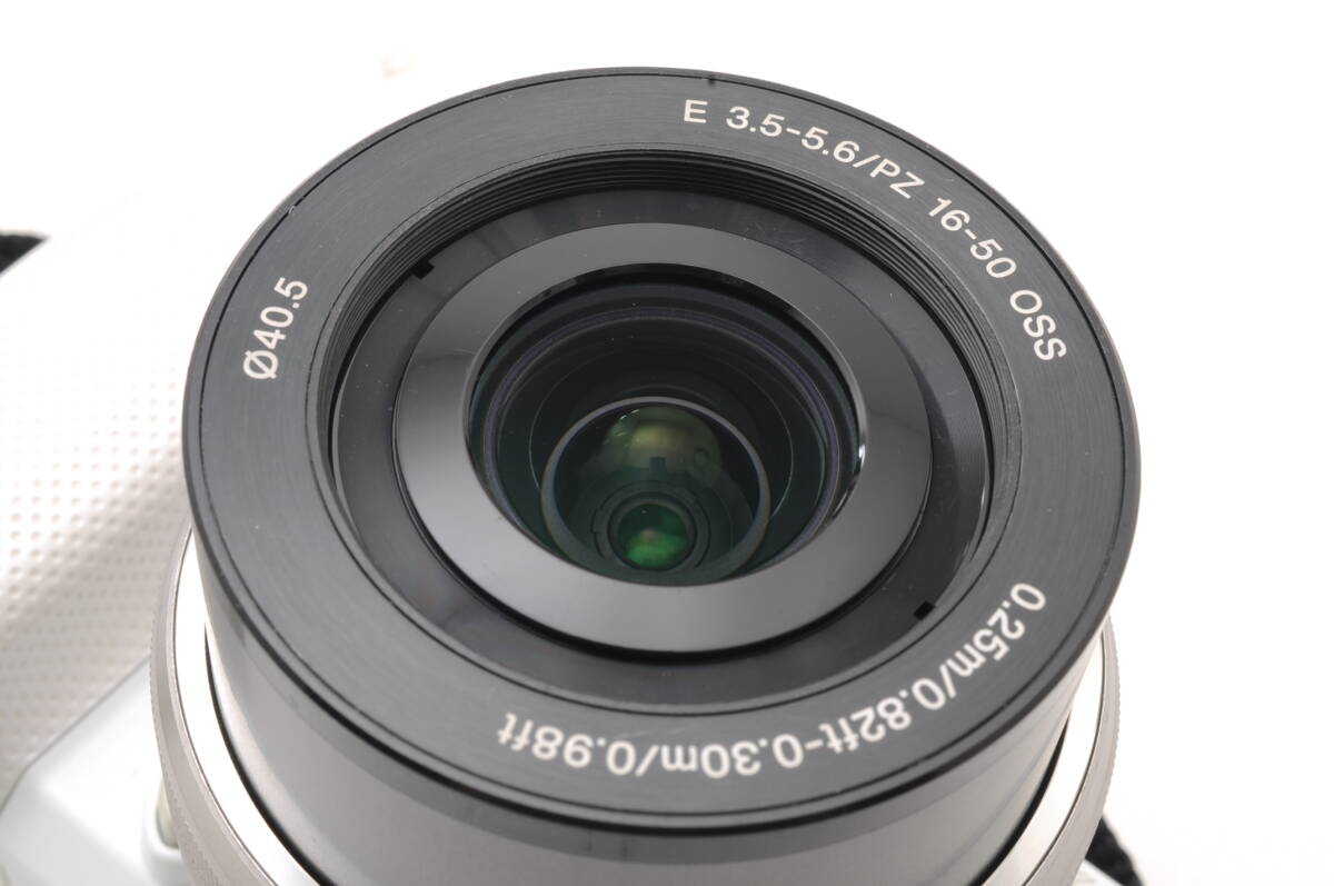 動作品 ソニー SONY α NEX-5T レンズ 16-50mm f3.5-5.6 PZ OSS SELP1650 白 ホワイト ミラーレス一眼カメラ 管GG2938_画像10