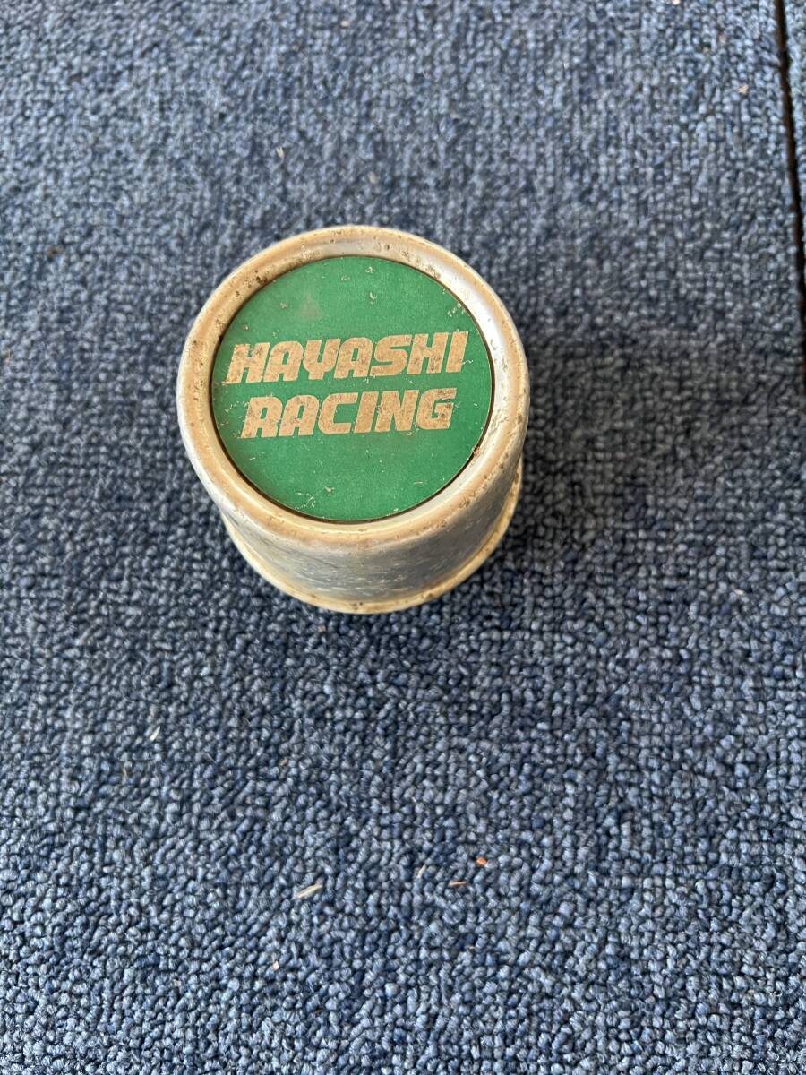 C66-14★当時物★旧車 HAYASHI RACING/ハヤシレーシング アルミホイール用センターキャップ中古1枚★外径約73mm_画像1