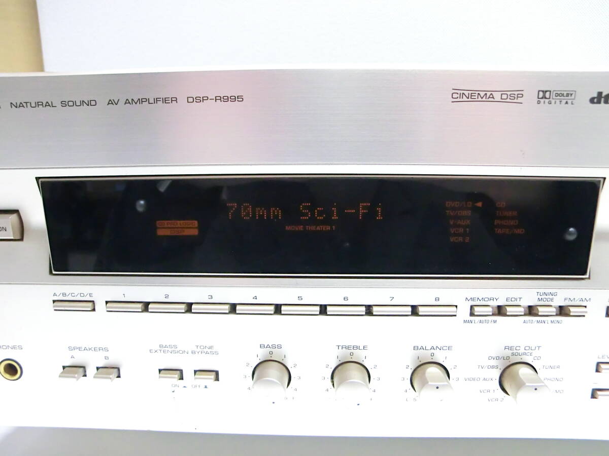 音響祭 ヤマハ AVアンプ DSP-R995 オーディオ機器 簡易作動確認済 自宅保管品 YAMAHA NATURAL SOUND AV AMPLIFIERの画像2