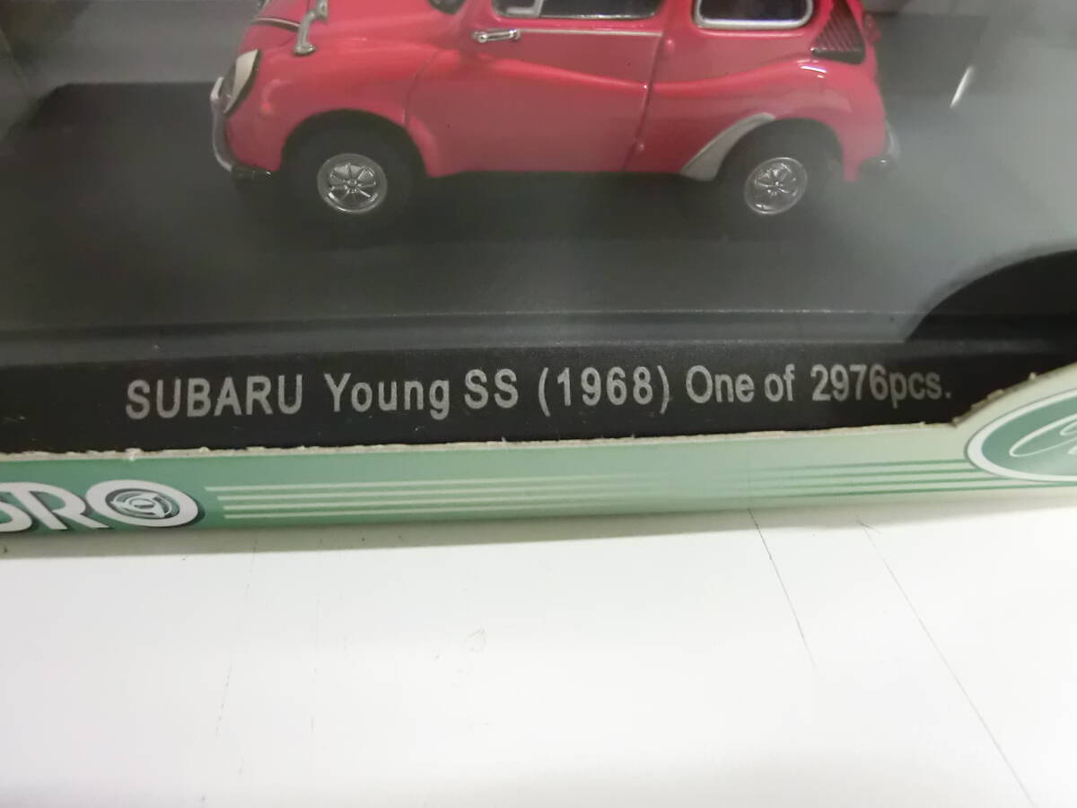 玩具祭 ミニカー祭 エブロ スバル ヤングSS ダイキャストモデルカー 1/43スケール レッド 自宅長期保管品 EBRO SUBARU Young 1968 DIE-CASTの画像9