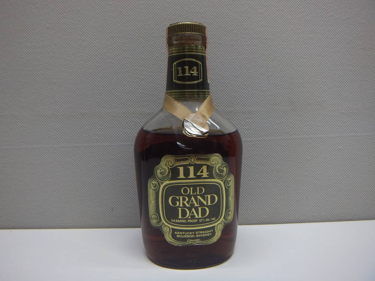 32439 酒祭 洋酒祭 オールドグランドダット 114 57度 750ml 未開栓 OLD GRAND DAD ラベル剥がれ ボトル汚れの画像1