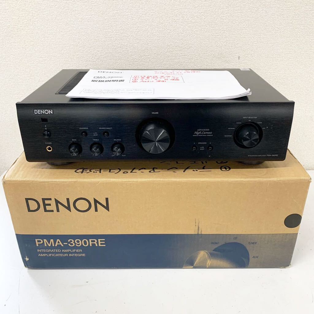 【D-4】 DENON PMA-390RE プリメインアンプ デノン 2017年製 R側音出し不可 ジャンク 1640-50の画像1