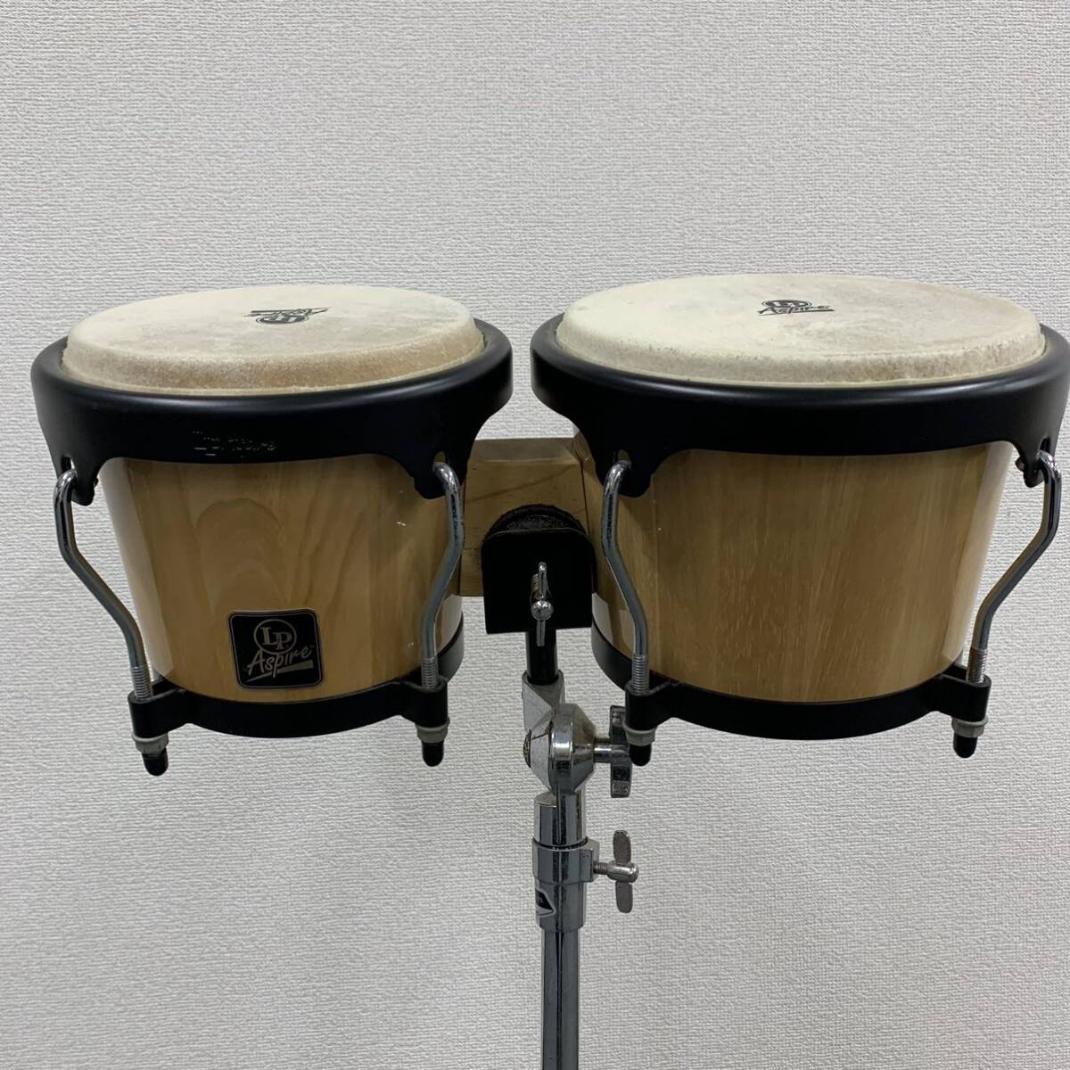 【O-0】 Lp Aspire ボンゴ 打楽器 スタンド付き パーカッション percussion 1653-112の画像3
