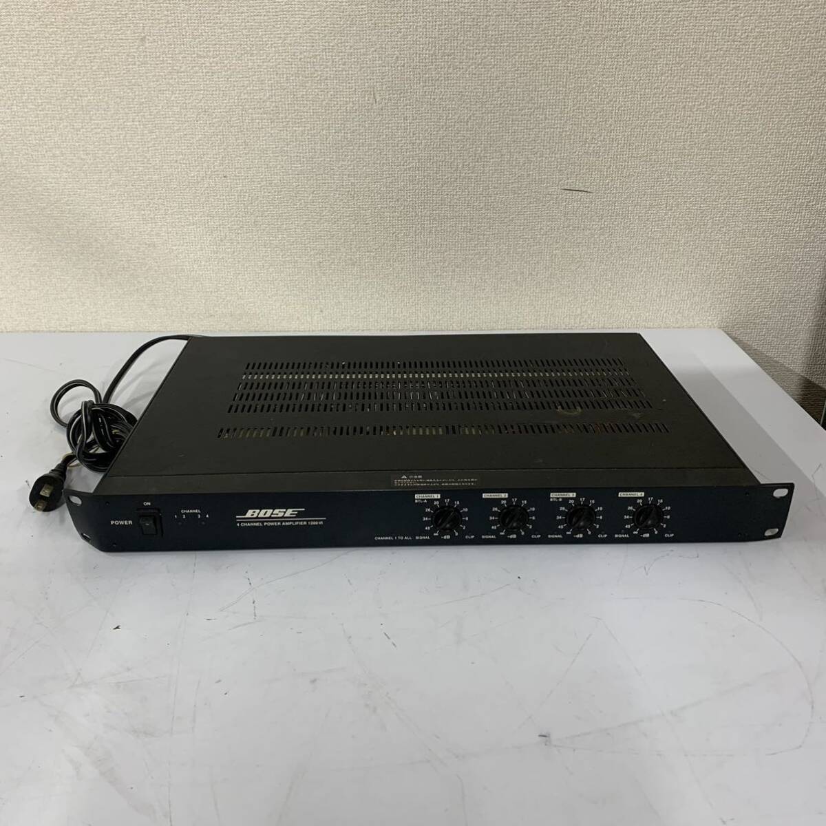[B-3] Bose 1200 VI power amplifier operation verification settled rack mount part deformation dirt equipped scratch equipped bow z secondhand goods 1620-16