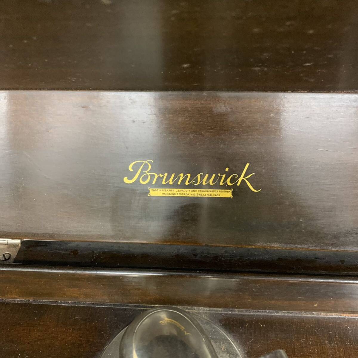 【D3】 Brunswick MODEL 105 蓄音機 現状品 ブランズウィック アンティーク レトロ 1288-12の画像2