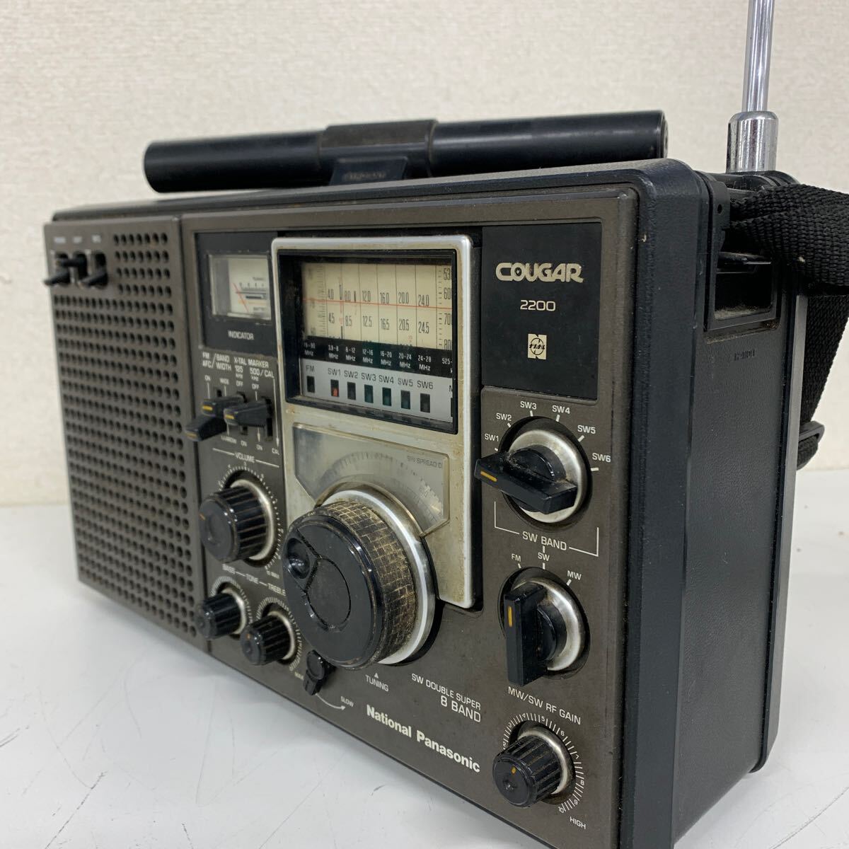 【A-4】 National Cougar 2200 トランシーバー RF-2200 バンドラジオ FM-AM ナショナル クーガー Panasonic 1542-12の画像3