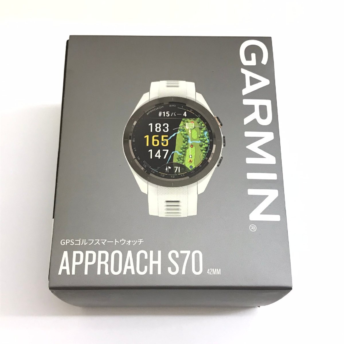 未使用品 GARMIN ガーミン ゴルフ用距離測定器 ゴルフウォッチ Approach S70 42MM スマートウォッチ 白 ホワイト GPSナビ 質屋出品の画像5