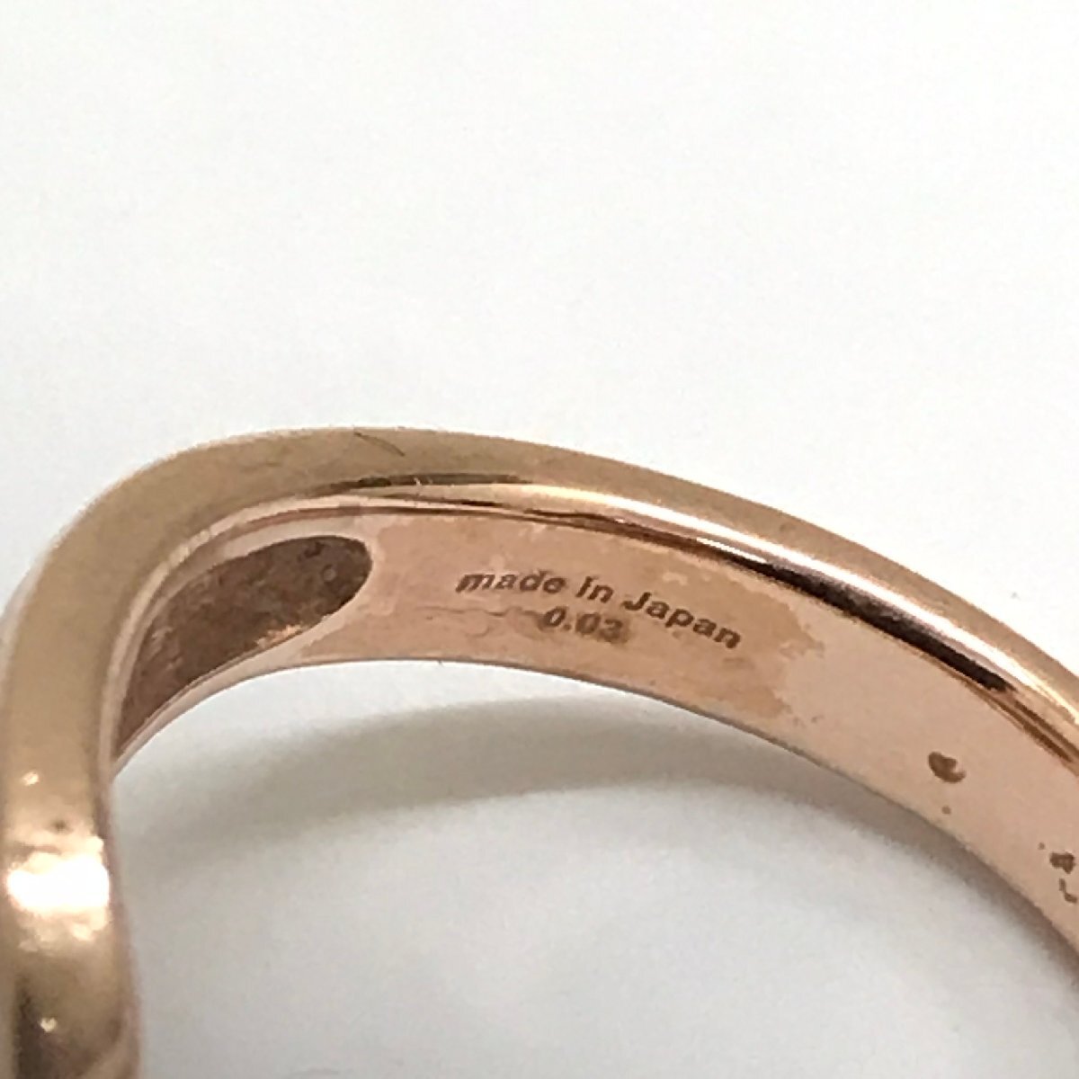 中古品 Leda Silma レダシルマ Ge K10 指輪 リング ダイヤ0.03ct 重量7.8g サイズ19号 金投資 質屋出品
