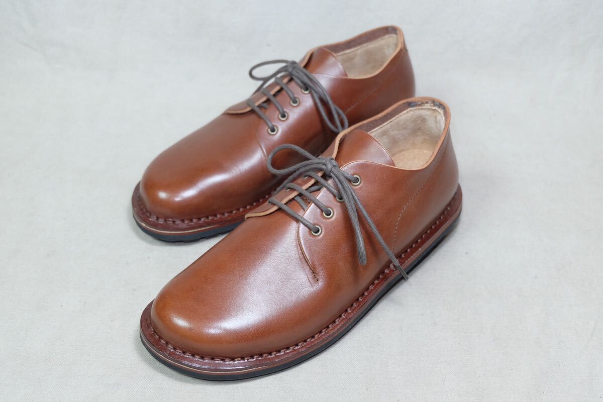 定価4.4万 forest shoe makerフォレストシューメーカー 美しいレースアップシューズ 24cm 日本製手製革靴ハンドメイドアンティークオーダー_画像3