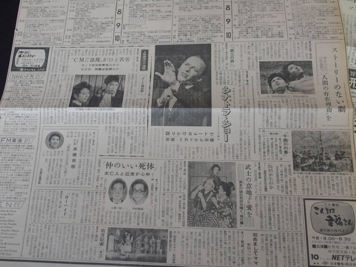 世界の夜 赤坂ミカド フランク・シナトラ チャリティー・ショー 昭和37年4月 新聞関連記事 他の画像3