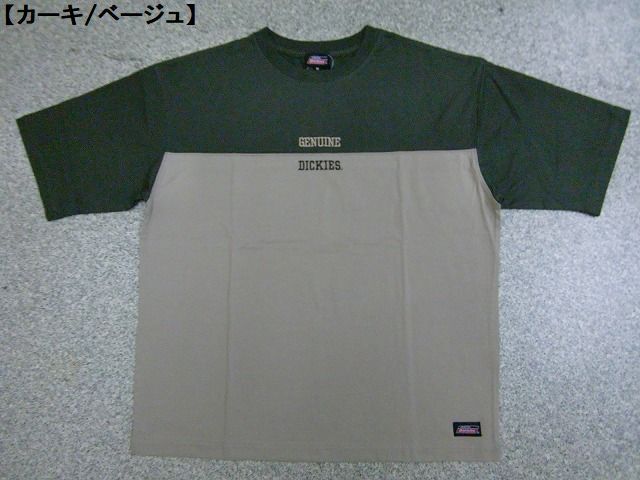 新品 GENUINE/DicKies 切替半袖TシャツkaM メンズ ジェニュイン ディッキーズ アメカジワーク オーバーサイズ ビッグシルエット メール便可の画像1