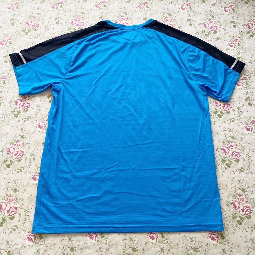 美品☆ニューバランス T半袖Tシャツ スポーツウエア Lサイズ ブルーの画像2
