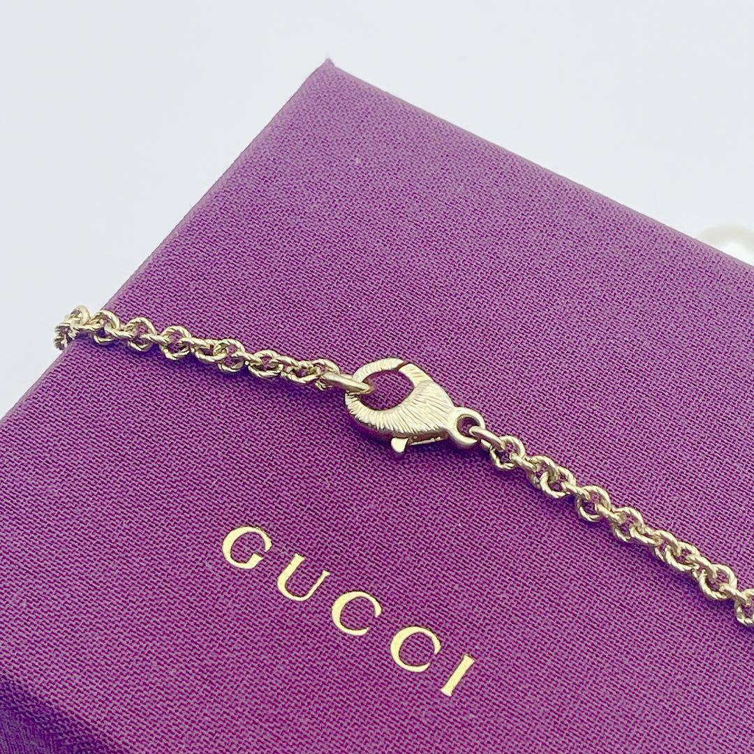 極美品】希少 GUCCI ネックレス パール ゴールド ロング 極美品】希少 GUCCI ネックレス パール ゴールド ロング