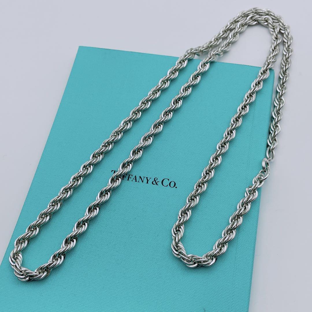 【極美品】Tiffany & Co. ツイスト　ネックレス　ロング　76cm