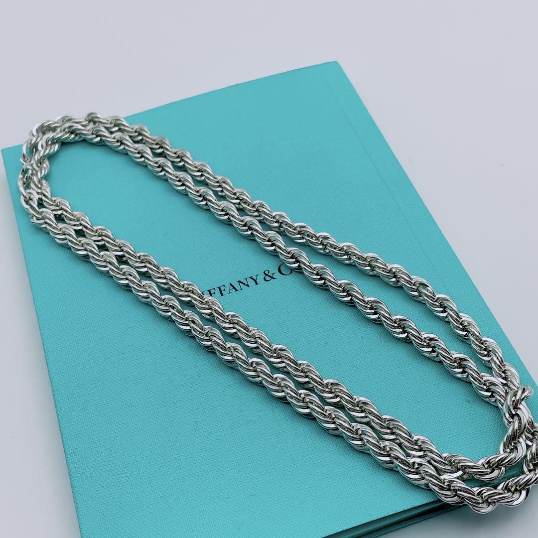 【極美品】Tiffany & Co. ツイスト　ネックレス　ロング　76cm