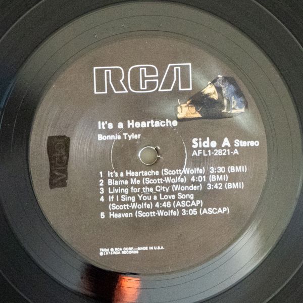 【LP/USオリジナル】Bonnie Tyler / It's A Heartache_画像3