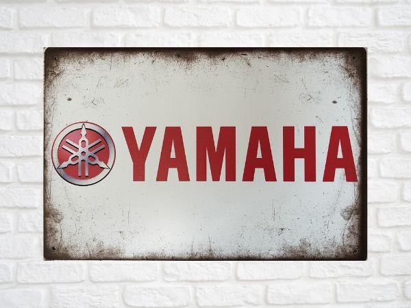 ブリキ看板 YAMAHA ヤマハ 219 メタルプレート インテリア ガレージ アメリカン雑貨 レトロ風 ビンテージ風 おしゃれ 新品の画像1