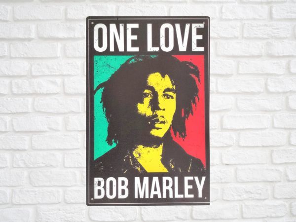 ブリキ看板 Bob Marley ボブ・マーリー 192 メタルプレート DIY インテリア アメリカン雑貨 レトロ風 世田谷ベース ビンテージ風 おしゃれ