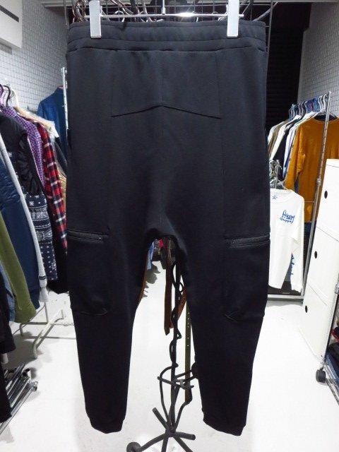 ripvanwinkle リップヴァンウインクル 22SS (RW-407) SARROUEL JERSEY CARGO サルエル ジャージー カーゴ パンツ 黒 M 定価35200円の画像3