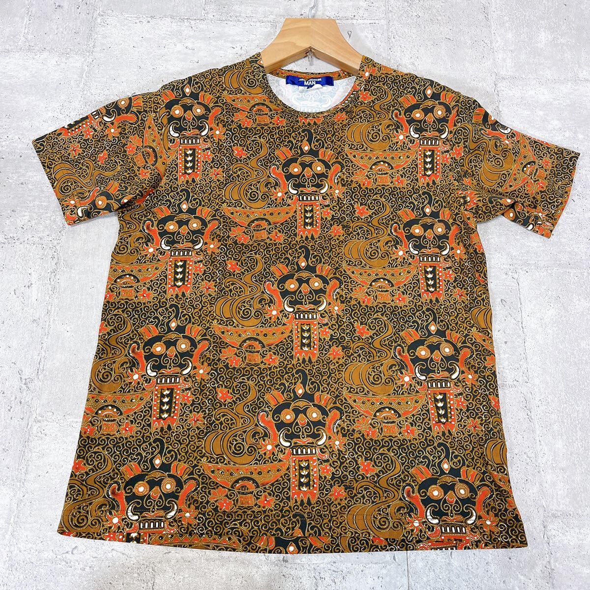 JUNYA WATANABE MAN 22ss 半袖シャツ コムデギャルソン ジュンヤワタナベ 半袖Tシャツ 総柄 ブータン旅行 S メンズ