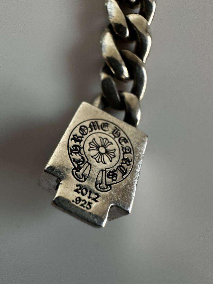 インボイス原本付属 CHROME HEARTS TAPERED CLASSIC LINK テ－パードクラシックリンク ブレスレットの画像4