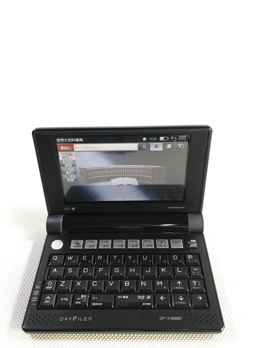 S4702◇Seiko セイコー 電子辞書 英和辞典 SII DAYFILER DF-X10001 J59AA00241138 ケーブル付【保証あり】240402の画像2