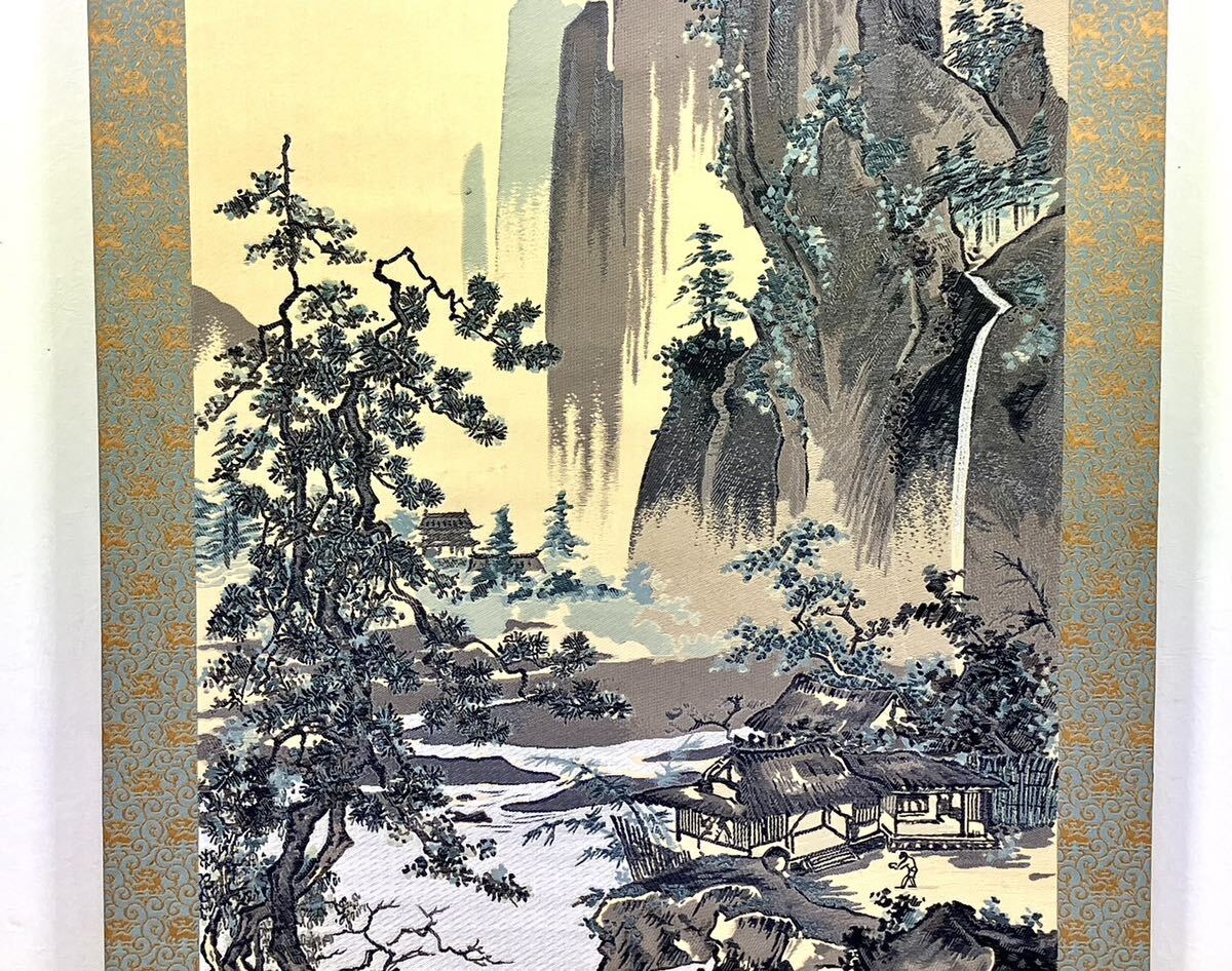 掛け軸 骨董品 美術品 1円〜 掛軸 狩野正信 山水図 風景画 掛け軸 古美術 在印 時代物