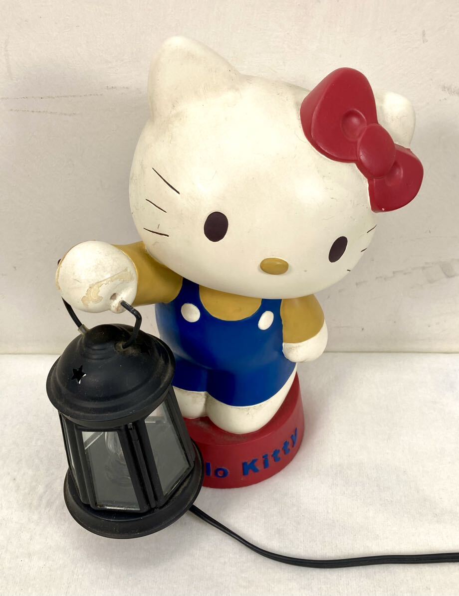 1円〜希少 通電動作 SANRIO サンリオ ハローキティ 当時物 ライト ランプ カンテラ 照明器具 置物 レトロ まとめ レア ソフビ 人形 家電