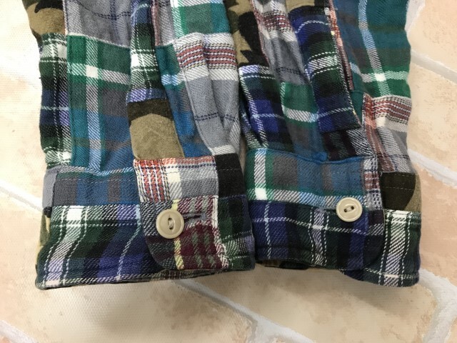 A BATHING APE アベイシングエイプ パッチワークシャツ 長袖襟シャツ マルチカラー M 44799620の画像4