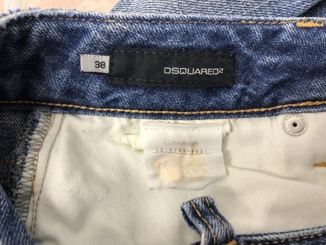 DSQUARED2 ディースクエアード デニムパンツ ロールアップ ブルー 38 111388139■_画像3