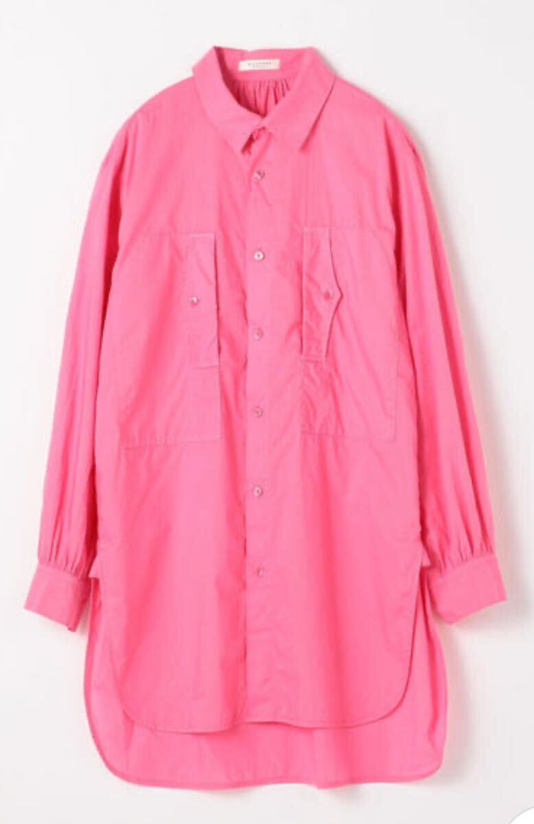 トゥモローランド マカフィー Tomorrowland MACPHEE ゆるっと キレイ色 コットンオーバーサイズ シャツ ロングシャツ ゆったり 体型カバー_画像2