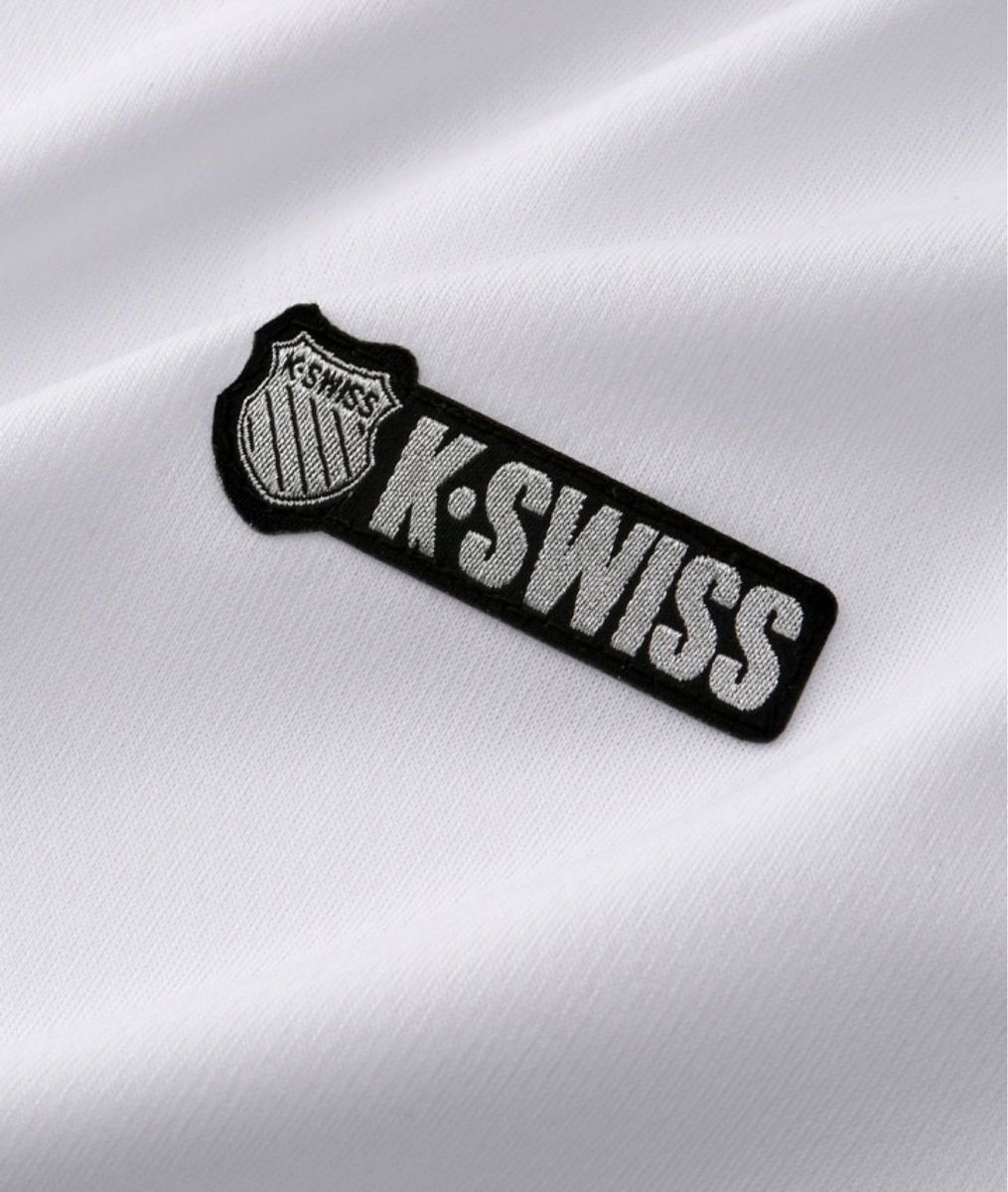 K-SWISS ケースイス　半袖シャツ　吸汗速乾　トップス　スポーツウェア　ネイビー　Mサイズ　メンズ　シンプル　ロゴ入り　送料込