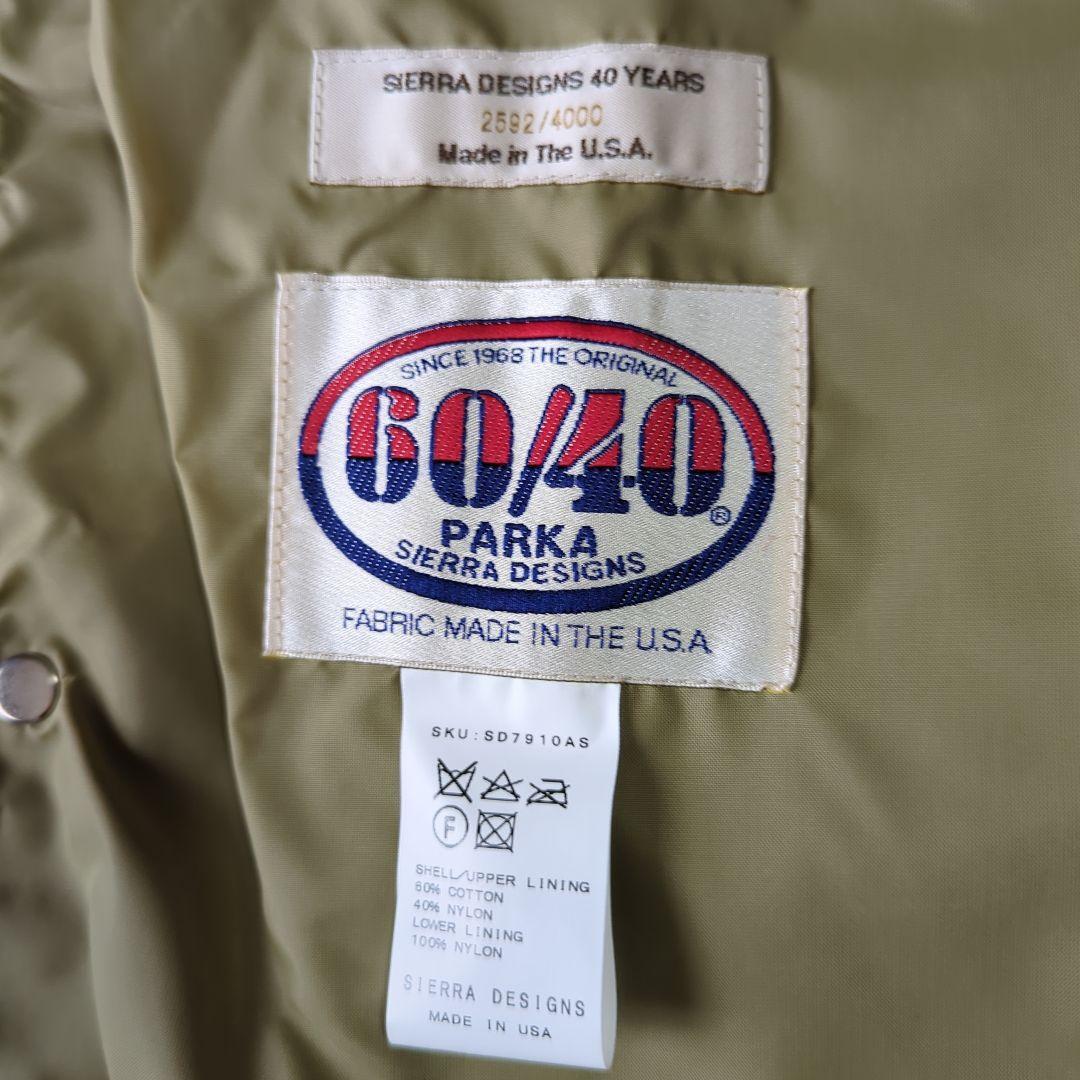 40周年限定 シエラデザイン60/40PARKA Made in The USA_画像8
