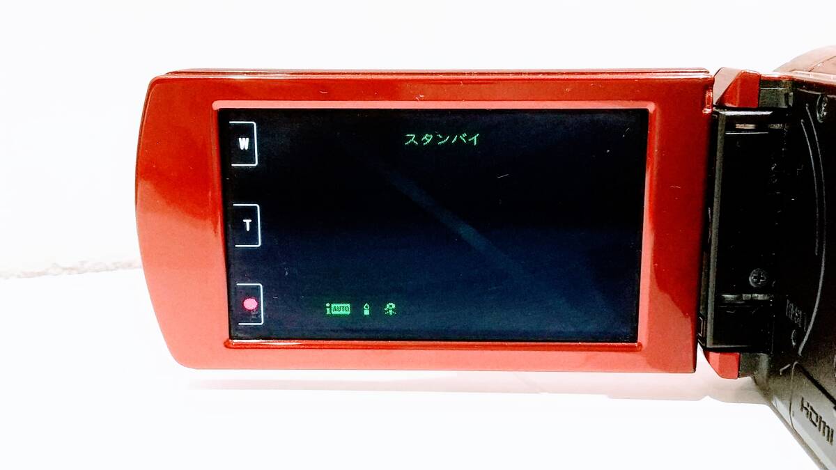 #Y9117【美品/稼働品】 SONY ソニー Handycam ハンディカム ビデオカメラ HDR-CX170 RED レッドの画像8