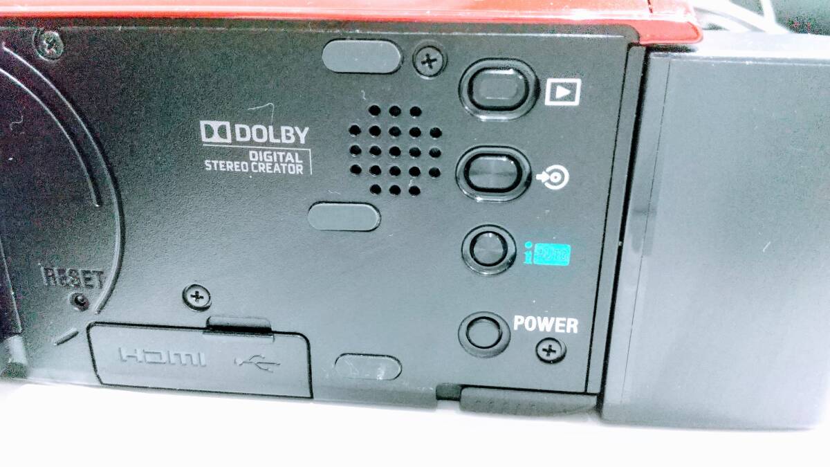 #Y9117【美品/稼働品】 SONY ソニー Handycam ハンディカム ビデオカメラ HDR-CX170 RED レッドの画像7