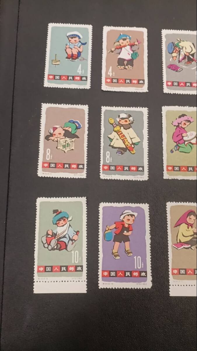 ＃5361J 中国切手 特54 子供シリーズ 12種完 未使用 コレクター放出品の画像2