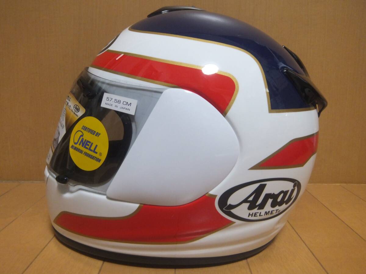 未使用 Arai アライ ベクター スペンサー ロスマンズカラー サイズM(57・58) フレディ・スペンサーレプリカモデル 南海部品オリジナル 希少_画像2