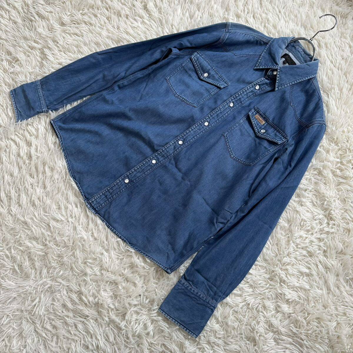 【A.P.C.】アーペーセー carhartt コラボ L デニムシャツ 長袖_画像2