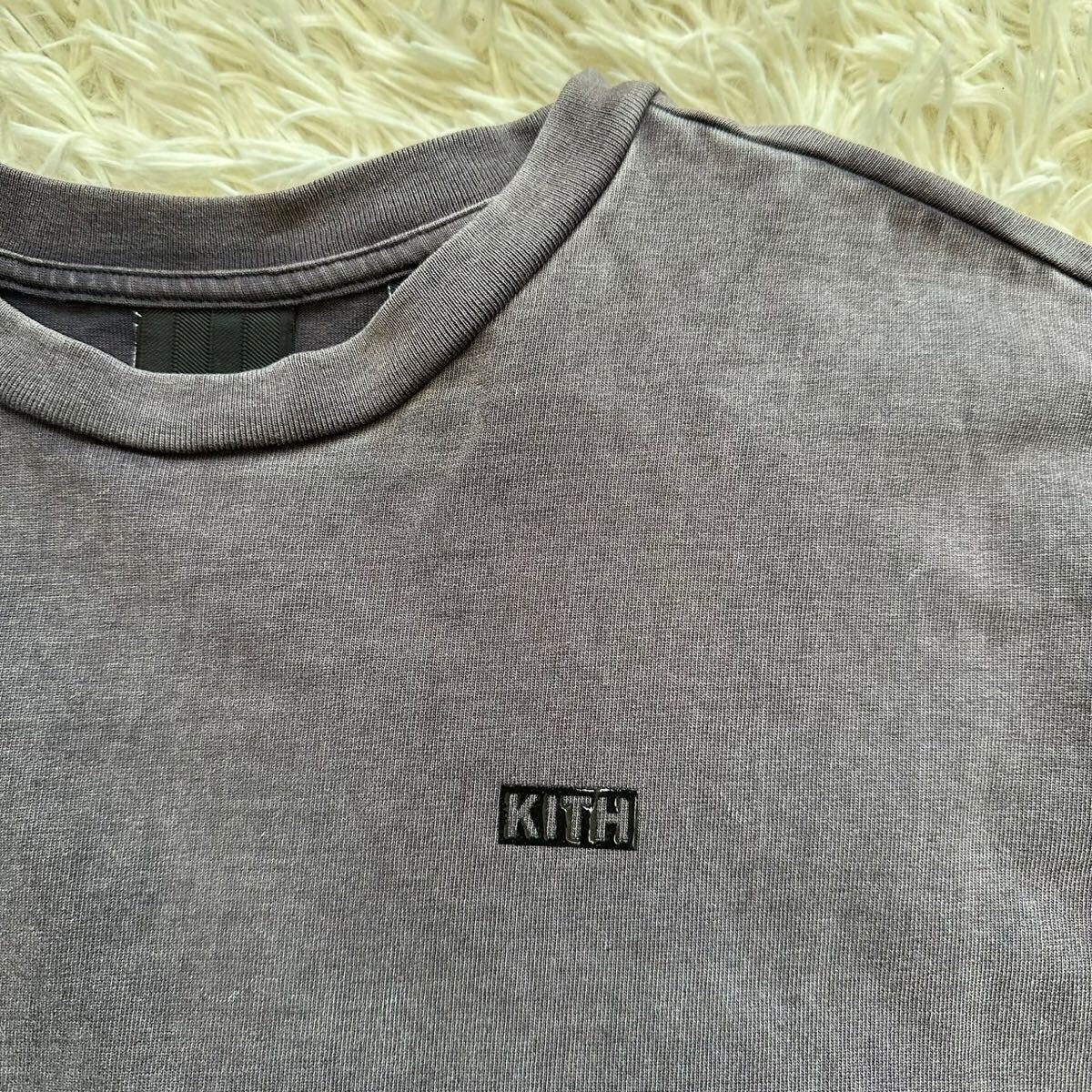 【KITH】キス L ロンT クロップド丈 ブラック