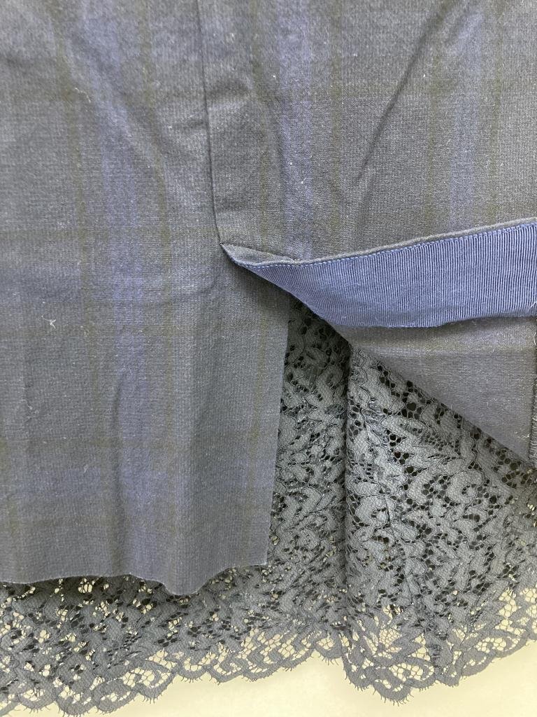 [ включая доставку ] ROPE Rope юбка темно-синий темно-синий хлопок, лен .50TH SPECIAL COLLECTION. прямой ... гонки Layered узкая юбка 38 M/958483