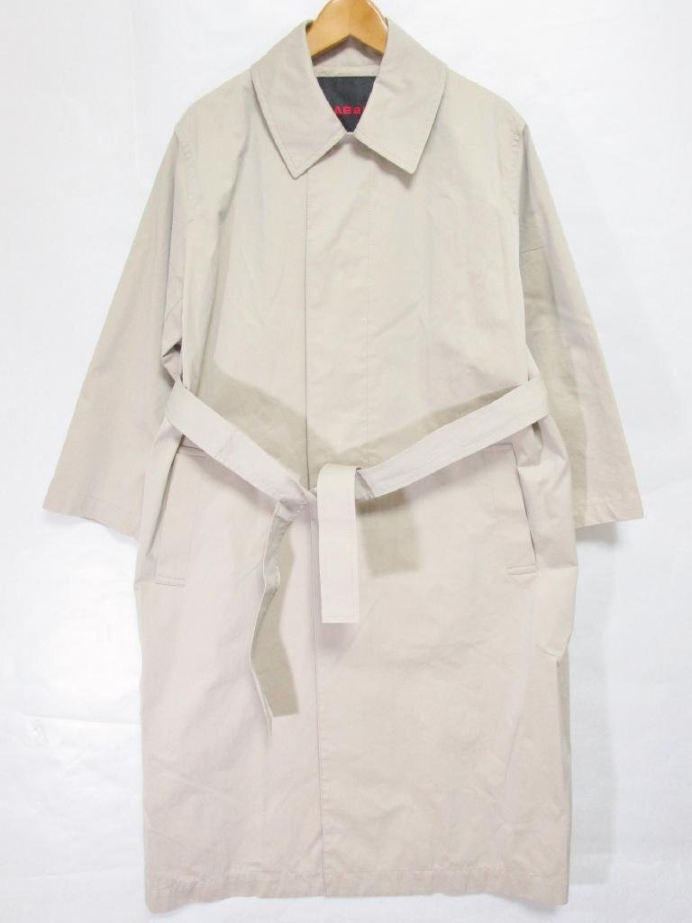 [ including carriage ] CABaNkya van coat beige plain cotton cotton 100% turn-down collar belt cord made in Japan now. season . wide activity sizeS/958669