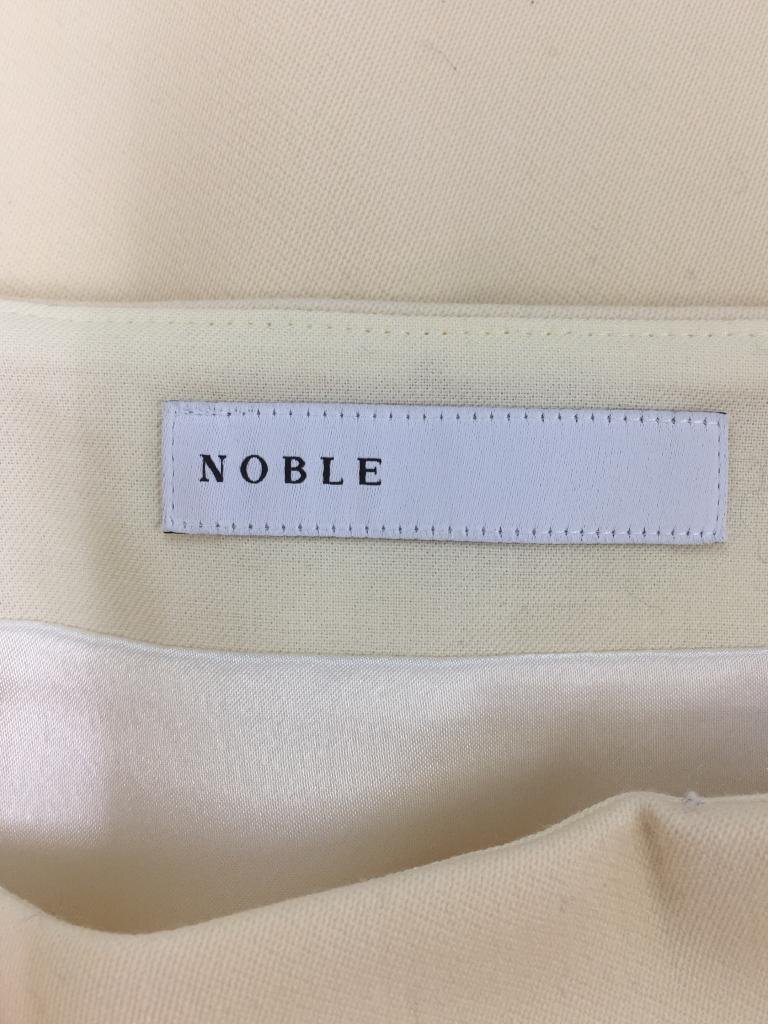 【送料込】 NOBLE ノーブル スカート アイボリー 無地 ウール混 ラップ風 ボタンデザイン ロングスカート タイト 日本製 size38 M/958782_画像9